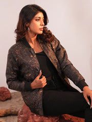 Womens Abstract Explorer Bomber Jacket
