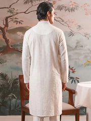 Regular Fit white Embroidered Panjabi