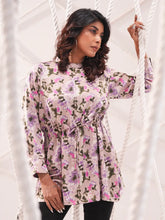 Blossom Tie-Waist Crepe Silk Top