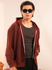 Men’s Oversized Drop-Shoulder Zip Hoodie
