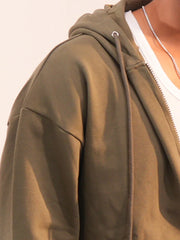 Men’s Oversized Drop-Shoulder Zip Hoodie