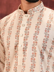 Men's Digital Printed Cotton Panjabi