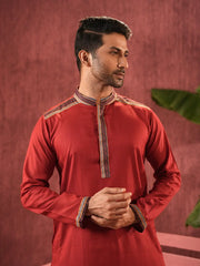 Crimson Heritage Linen Viscose Panjabi