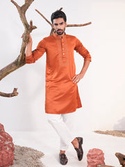 The Chanderi Rust Luxury Panjabi