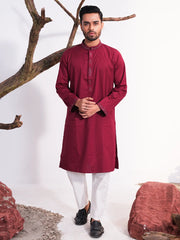 The Royal Maroon Embroidered Panjabi