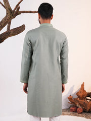Men's Embroidered Cotton Panjabi