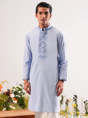 Sky Serenity Tonal Embroidered Panjabi