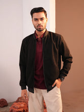 Dual-Mode Reversible Suede Velvet Bomber Jacket