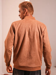 Classic Suede Velvet Bomber Jacket – Premium Winter Edition