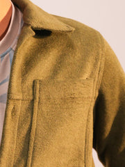 Men’s Olive Wool-Touch Utility Jacket