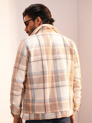 Men’s Soft check Taffeta-Lined Casual Jacket
