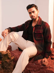 Men’s Premium Ombre Check Shirt Jacket