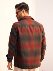 Men’s Premium Ombre Check Shirt Jacket
