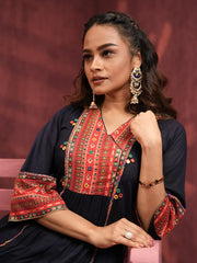 Pleated Ethnic Kurta Top
