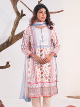 Ivory Bloom Digital Printed Crepe Silk 3-Piece Suite