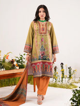 Olive Oasis Digital Printed Shamuk Silk Ensemble