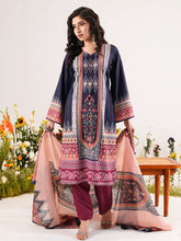Midnight Bloom Digital Printed Shamuk Silk Ensemble
