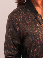 Womens Abstract Explorer Bomber Jacket