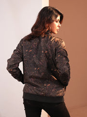 Womens Abstract Explorer Bomber Jacket