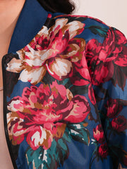 Midnight Bloom Women’s Bomber Jacket