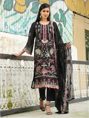 Black Embroidered Festive Kurta Set with Dupatta