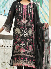Black Embroidered Festive Kurta Set with Dupatta