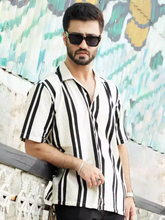 Vertical Striped Cuban Shirt