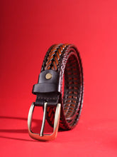 Heritage Woven Dual-Tone Leather Belt