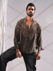 Leaf Weave Jacquard Shirt