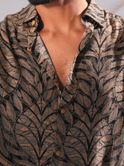 Leaf Weave Jacquard Shirt