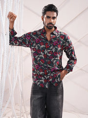 Midnight Bloom Printed Shirt