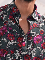 Midnight Bloom Printed Shirt