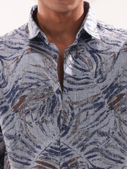 Blue Breeze Textured Print Shirt