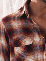 Men’s Rustic Check Flannel Double Pocket Shirt
