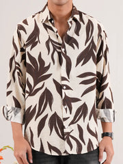 Espresso Shadow Foliage Crinkle Shirt