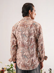 Muted Sand base with Earth-tone Paisley