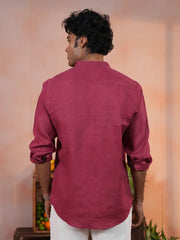 Men's Premium Linen Mandarin Collar Shirt