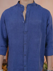 Men's Premium Linen Mandarin Collar Shirt