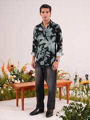 Obsidian Sage Abstract Casual Shirt