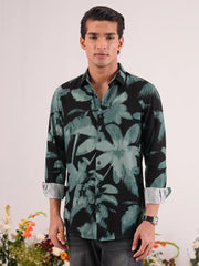 Obsidian Sage Abstract Casual Shirt