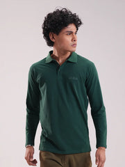 Men’s Dark Green Full Sleeve Polo Shirt