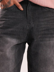 Men’s washed black Baggy Denim