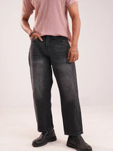 Men’s washed black Baggy Denim