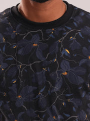 Midnight Bloom Printed Men's T-Shirt