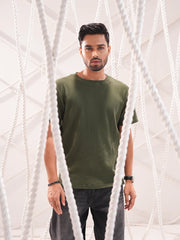 Olive Core Men's Ribbed T-Shirt