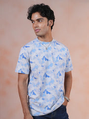Sky Mist Abstract Printed Tee