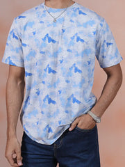 Sky Mist Abstract Printed Tee