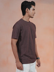 Vintage Maroon Horizon Striped Tee