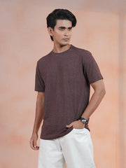 Vintage Maroon Horizon Striped Tee