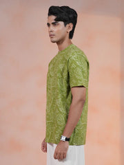 Olive Tropics Leaf Premium Tee